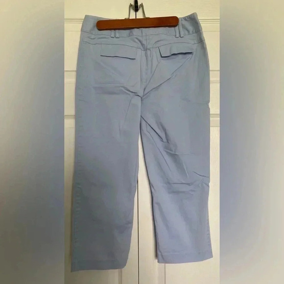 Ann Taylor Loft Women's Cropped Cotton & Spandex Wide Leg Pants Light Blue.‎ 4 - Picture 4 of 13